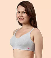 Enamor Ultra-Smoothing Women's Cotton Everyday T-Shirt Bra - No-Pinch, Hidden Lift, Non Padded, Wirefree, High Coverage - A027