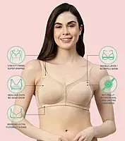 Enamor Innovations Fabcool Full Support Everyday Full Figure Bra AB75