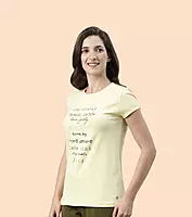 Enamor Essentials Womens E147-Short Sleeve Crew Neck Slim Fit Stretch Cotton Tee