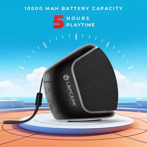 Lapcare Pulse LBS‑333 5W Bluetooth Speaker | FM & TF Card Playback, TWS, IPX4 Water Resistance & Portable Design