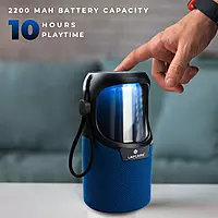 Lapcare Go Beat LBS‑400: 10 W Bluetooth speaker with RGB lamp light, dual‑driver stereo sound, 10‑hour playback, built‑in mic for hands‑free calls, compact design, 1‑yr warranty.
