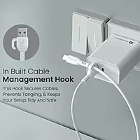 Portronics Konnect Core 3 USB-A to Micro Fast Charging Cable – 3.0A Max Output, Inbuilt Cable Management Hook | Fast Data Sync | White