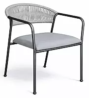 Costa Outdoor Accent Patio Weaving Chair Set of 2 Ivory White