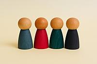 Wooden Peg Dolls- Pack of 4