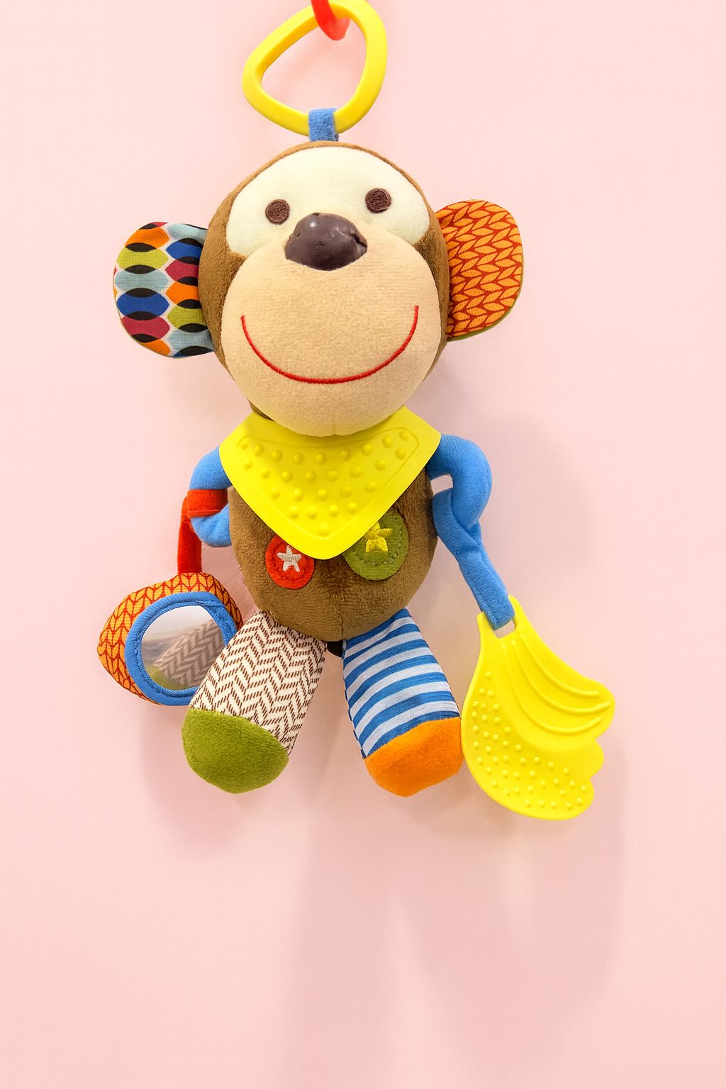 Muffin Monkey Multi-Sensory Activity Teething Toy & Rattle