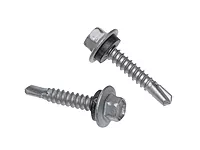 Self Drilling Screw | PATTA MAKE | with 16mm black bonded washer | hex head