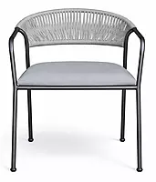 Costa Outdoor Accent Patio Weaving Chair Set of 2 Ivory White