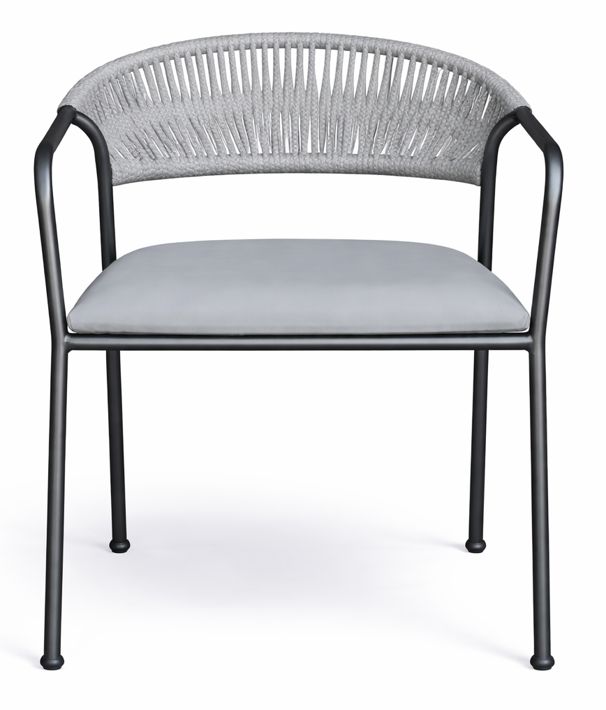 Costa Outdoor Accent Patio Weaving Chair Set of 2 Ivory White