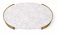 Erin Oval Marble Top Coffee Table