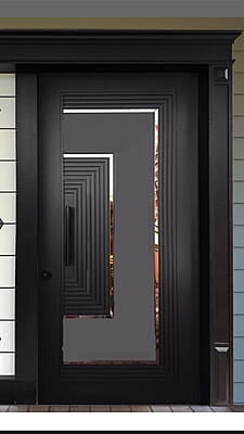 Modern HDHMR Profile Door with Matte Black Deco Paint Finish