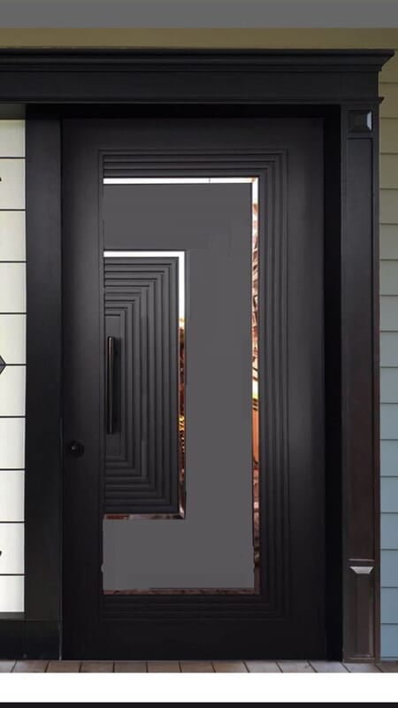 Modern HDHMR Profile Door with Matte Black Deco Paint Finish Modern HDHMR Profile Door with Matte Black Deco Paint Finish