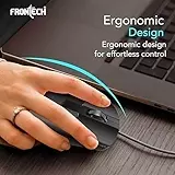 Frontech MS-0102 – Wired optical mouse with 1000 DPI, ergonomic design, and smooth tracking for precise and comfortable daily use.