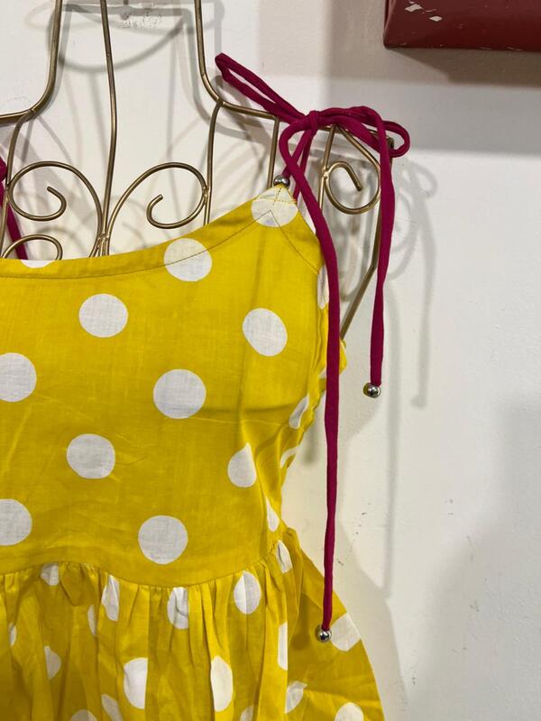 Basanti's Classic Tube Top - yellow Polka