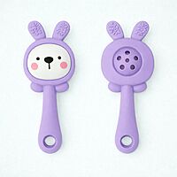 Bunny- Silicone Teether and Rattle - Pack of 1