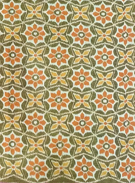 3D FLOWER BANDHA FABRIC-OLIVE
