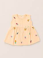 Alai Cotton Embroidered Baby Frock - Orange Alai Cotton Embroidered Baby Frock - Orange