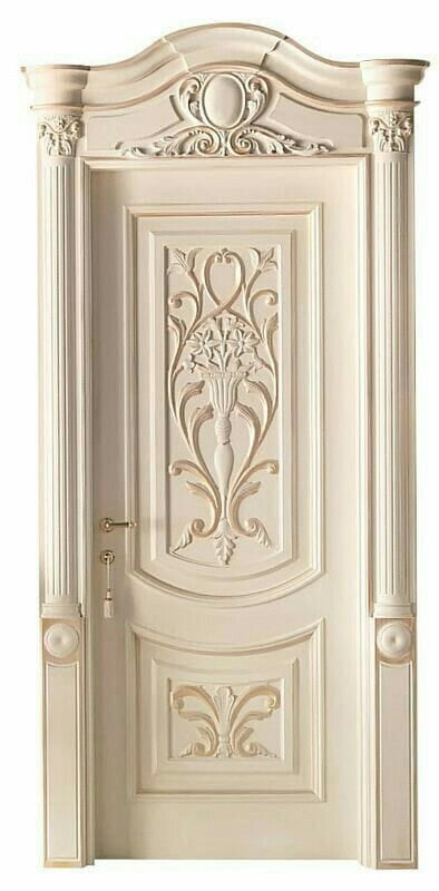 Luxurious Cream 3D HDHMR Moulding Door with Intricate Deco Paint