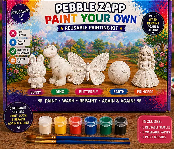 Reusable Kids Painting Kit | Dinosaur, Labubu, Space, Butterfly & Princess