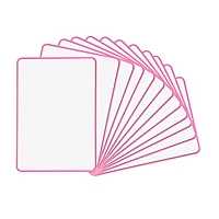 A4 Double Sided Magnetic Erasable MDF Plain Whiteboard With Pink Border