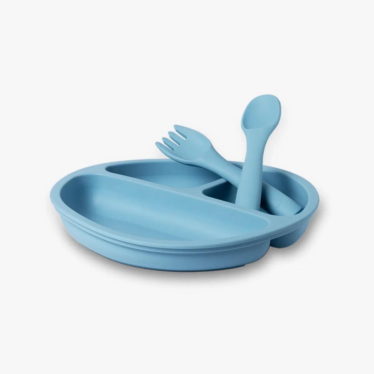 Copy of Cuddle Cubs BPA Free Baby Feeding Set - 7pc Silicone Meal kit - Blue