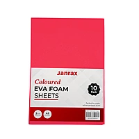Pack of 10 A5 Red Coloured EVA Foam Sheets