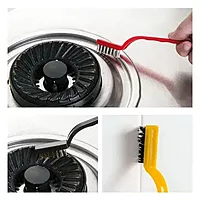 3-Piece Wire Brush Set (Nylon, Brass & Stainless Steel) for Rust, Grout & Stove Cleaning