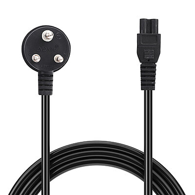 Laptop Power Cable, 3 Pin Type Connector, 1.5M Box Pack (Black)