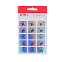 Pack of 30 Superstar Holographic 25x18mm Motivational Self-Adhesive Labels