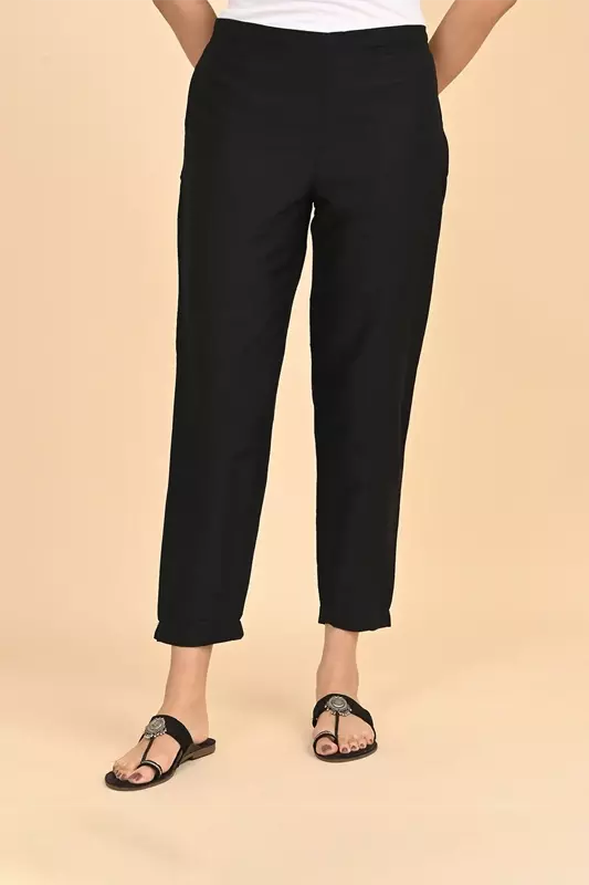 Women Ethnic Trousers - Black