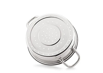 Sonu Stainless Steel Triply Base Steamer with Glass lid| Momo Maker| Vegitable Steamer