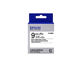 Epson Label Tape LK-3WBN (9MM Bk on White)