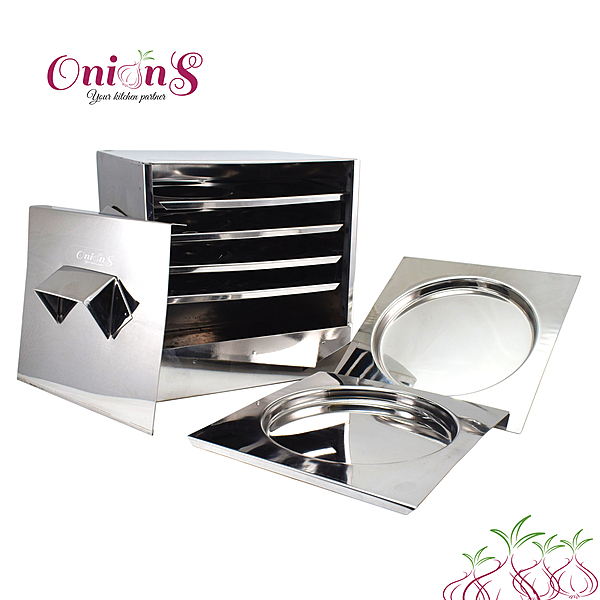 Onions Stainless Steel Cauka/Square/Cubic Idly cooker – FOR HOME USE ONLY