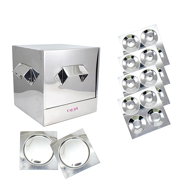 Onions Stainless Steel Cauka/Square/Cubic Idly cooker – FOR HOME USE ONLY