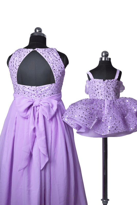 Lavender Sequin Mother Daughter Twinning Dress
