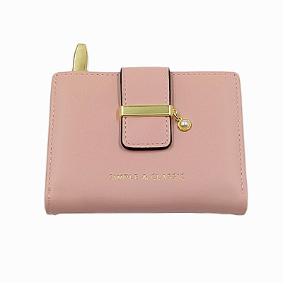 Simple & Classic Women's Small Bifold Wallet - Dusty Rose