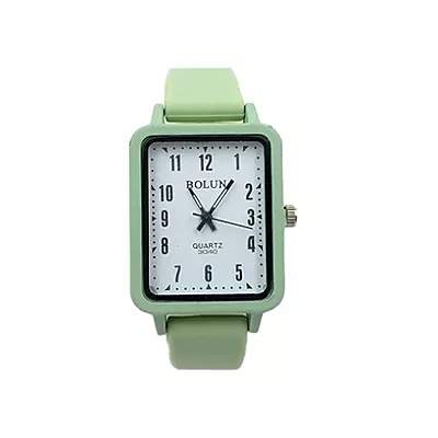 Bolun Sage Green Rectangular Watch - Minimalist Analog