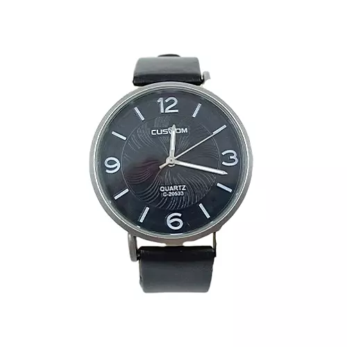 Cartisi & Custom Unisex Minimalist Watches with Black Straps