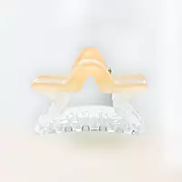 Chic Starfish Clear & Nude Peach Hair Claw Clip - Medium Size