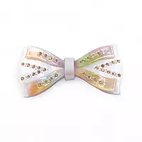 Elegant Lavender Ribbon Hair Barrette Clip for Women