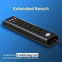 Portronics Power Plate II POR-671, 5A Electrical Universal Sockets and 3 USB Ports (Black) Portronics Power Plate II POR-671, 5A Electrical Universal Sockets and 3 USB Ports (Black)