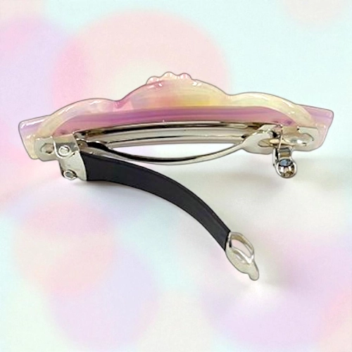 Elegant Flower & Stone Hair Barrette