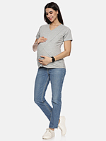 KIKWIT Maternity Feeding Tops Without Zip for Women, Feeding Coverup Pregnancy Tshirt,Feeding T-Shirt for Easy Nursing & Breastfeeding, Maternity Top Wear for Mothers grey colour KIKWIT Maternity Feeding Tops Without Zip for Women, Feeding Coverup Pregnancy Tshirt,Feeding T-Shirt for Easy Nursing & Breastfeeding, Maternity Top Wear for Mothers grey colour