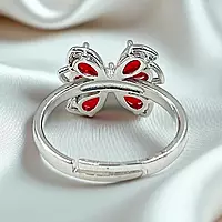 Elegant Butterfly Ring | Adjustable Silver-Plated Statement Jewelry