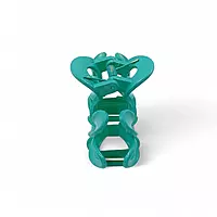 Teal Mini Flower Hair Claw Clips