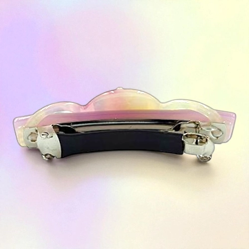 Elegant Flower & Stone Hair Barrette