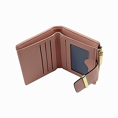 Simple & Classic Women's Small Bifold Wallet - Dusty Rose