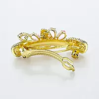 Dazzling Crystal Embellished Floral Hair Barrette