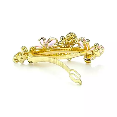 Sparkling Butterfly & Floral Crystal Hair Barrette