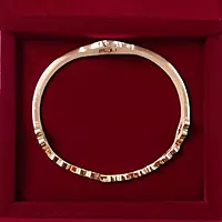 Dainty Star Design Bangle Bracelet with Crystals