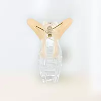 Chic Starfish Clear & Nude Peach Hair Claw Clip - Medium Size